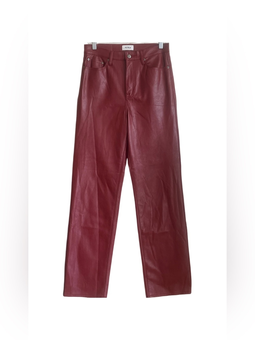 Pistola Women’s Cassie High Waist Straight Leg Vegan Leather Pant _ Carmen _ 27